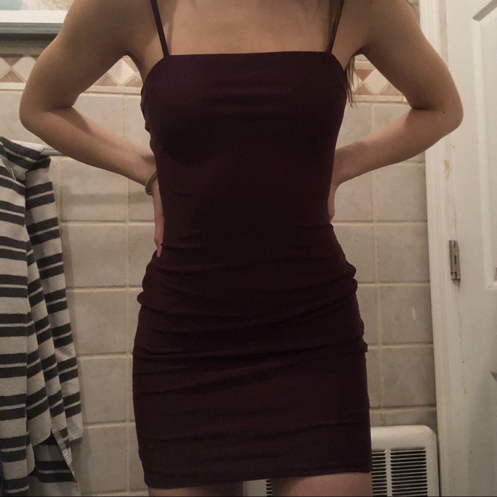 TIGER MIST plum colored mini dress! SO CUTE.